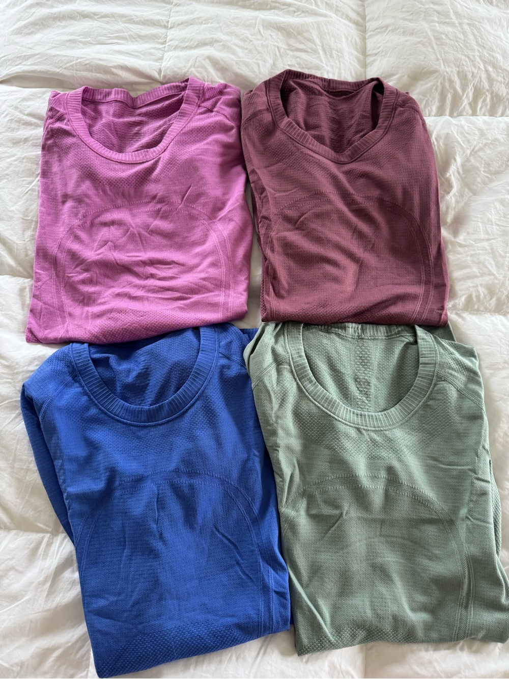 Lululemon long sleeve Crewneck Tops - Pink, Burgundy, Blue, Sage